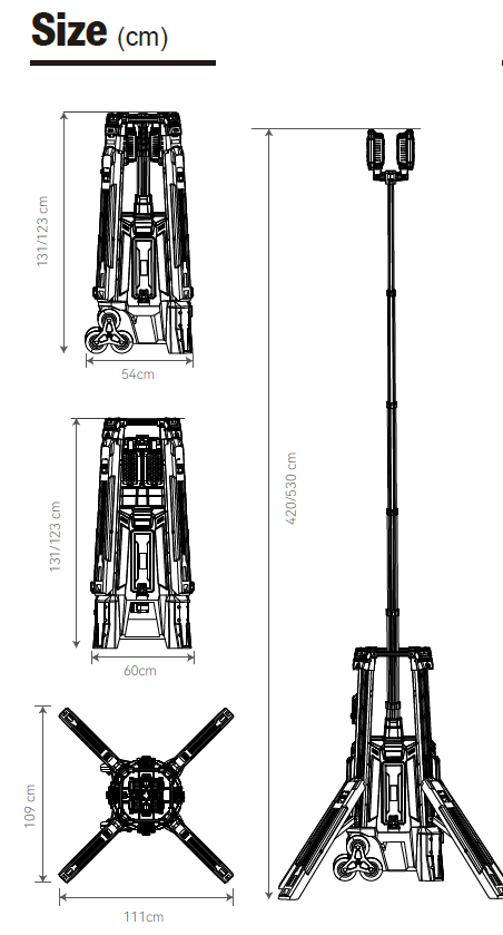 TL500 Dimensions